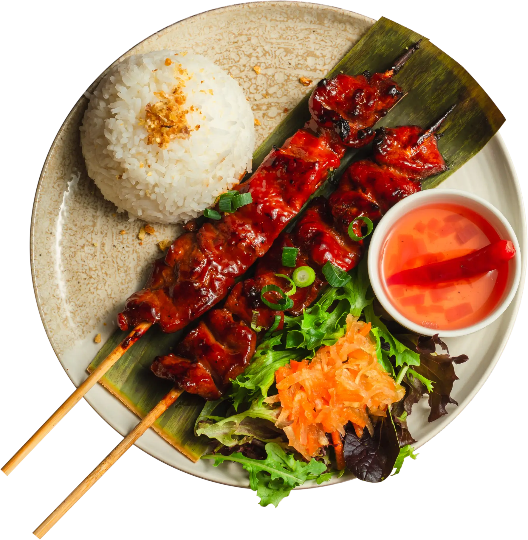 Pork BBQ Skewers Plate